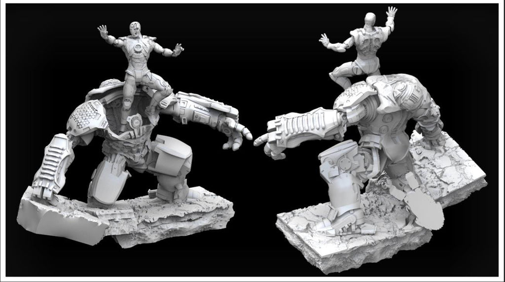 Comic Super Hero Hulkbuster STL File | 3D Printable Statue Design
