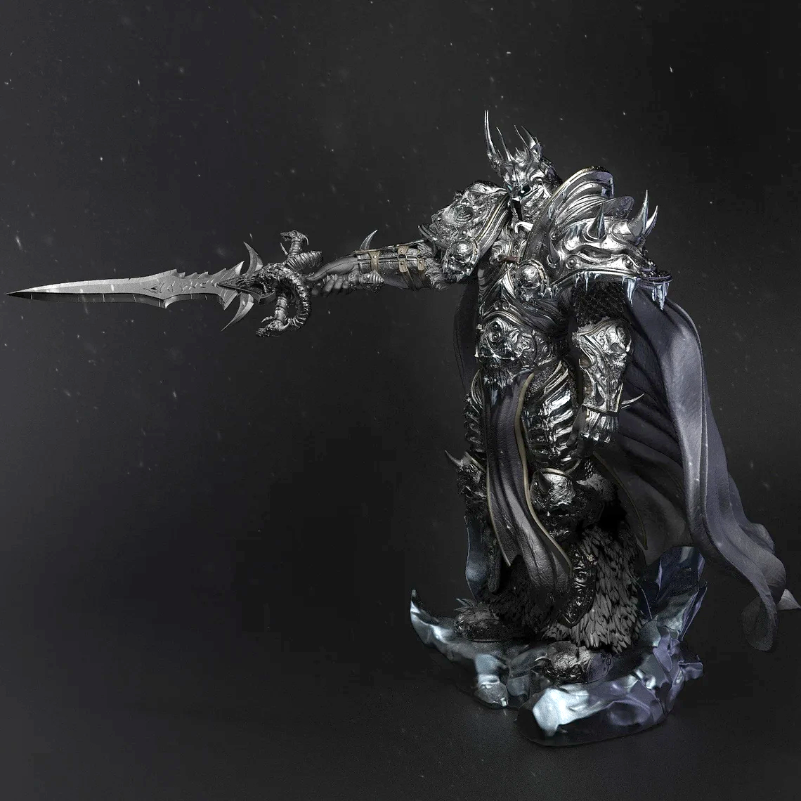 WOW Lich King Arthas, 1/4 Scale 3D Printing Stl Files