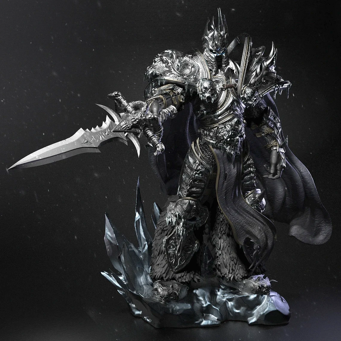 WOW Lich King Arthas, 1/4 Scale 3D Printing Stl Files
