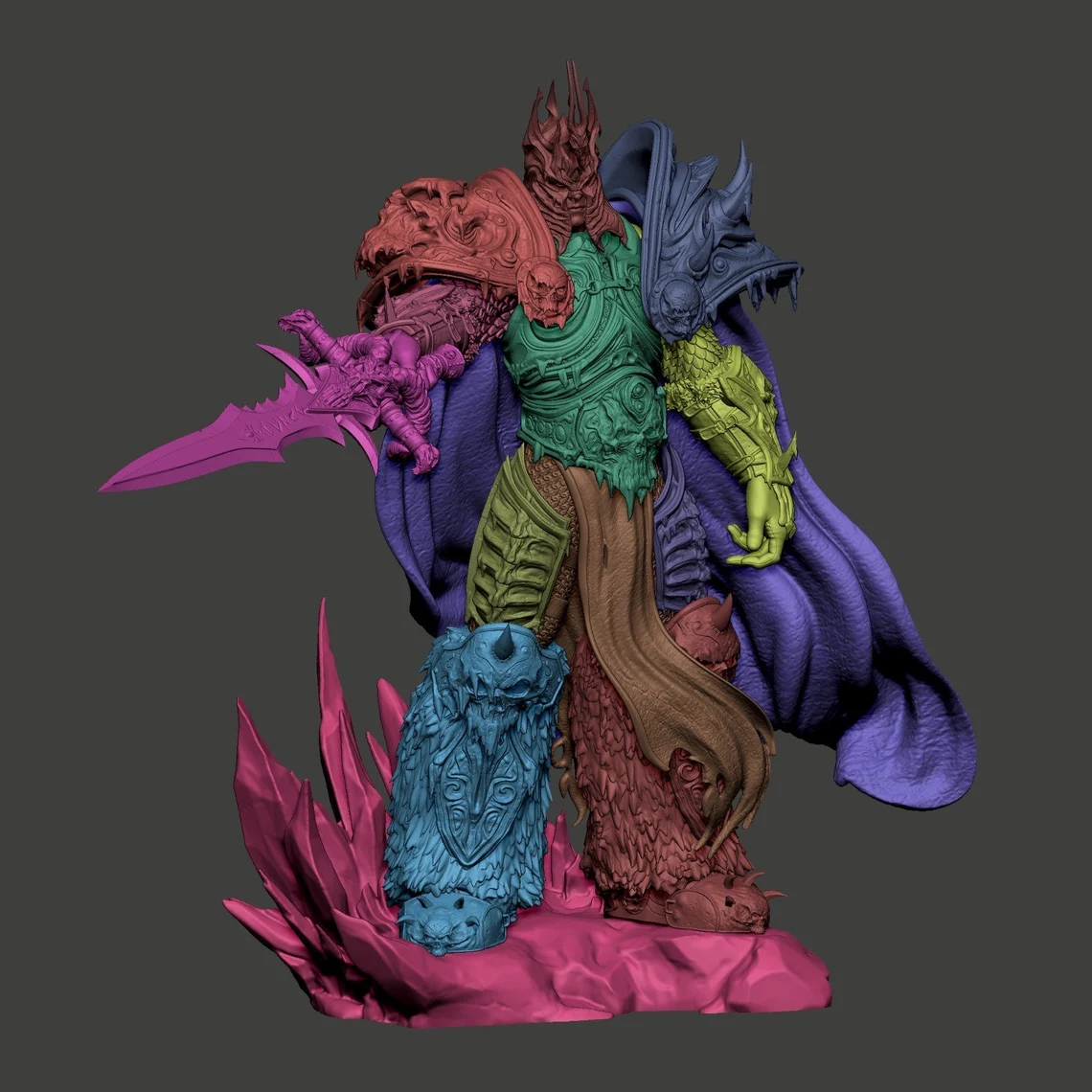 WOW Lich King Arthas, 1/4 Scale 3D Printing Stl Files