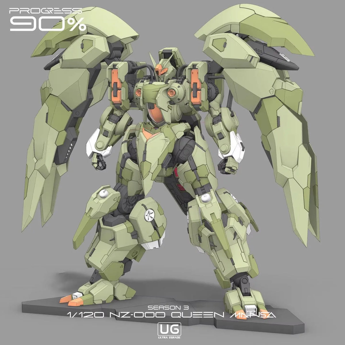 Gundam Queen Mansa NZ-000, 1/120 Scale with Assembly Instruction Stl Files