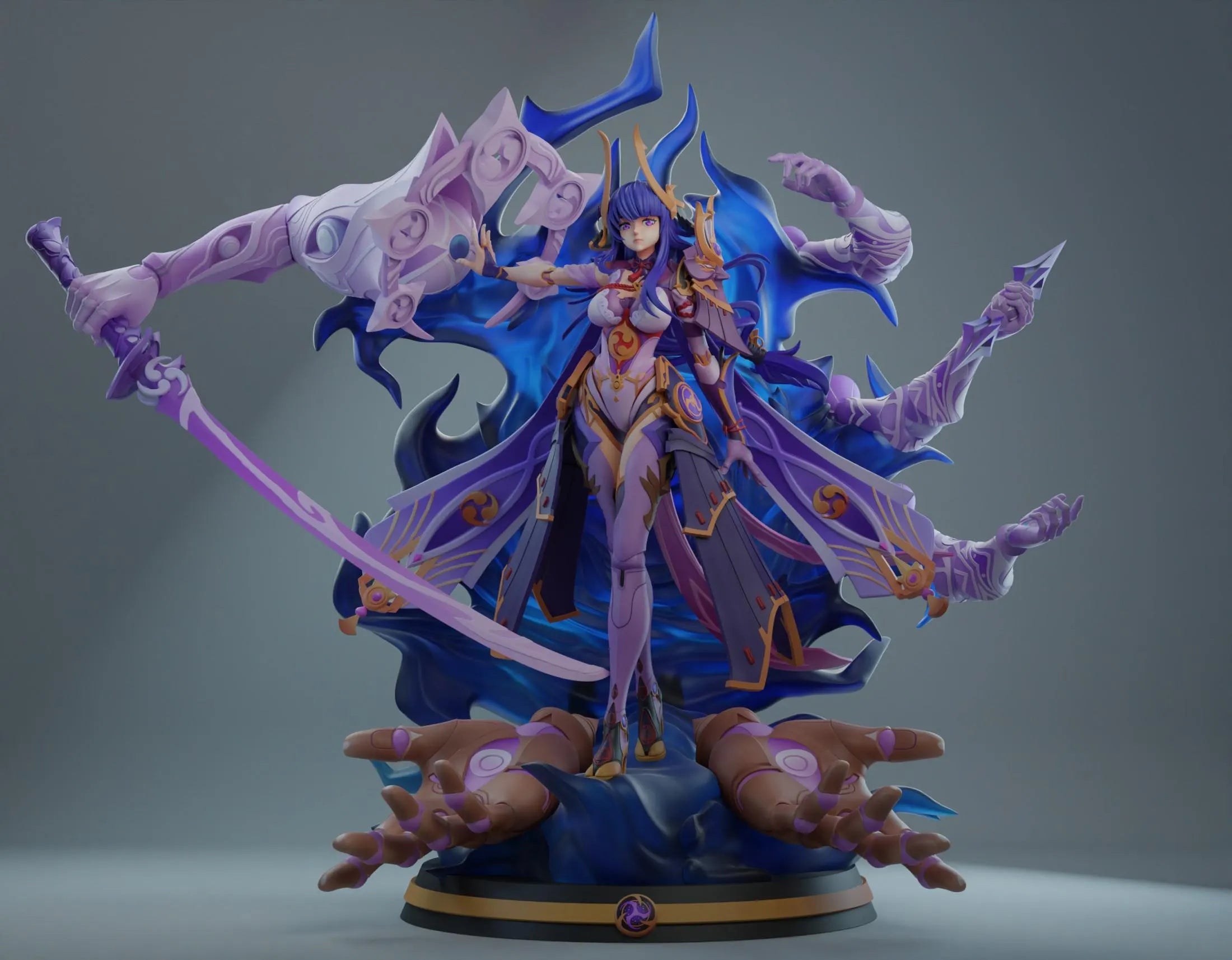 Genshin Impact Girl - Raiden Shogun (Cut & Uncut) Stl Files