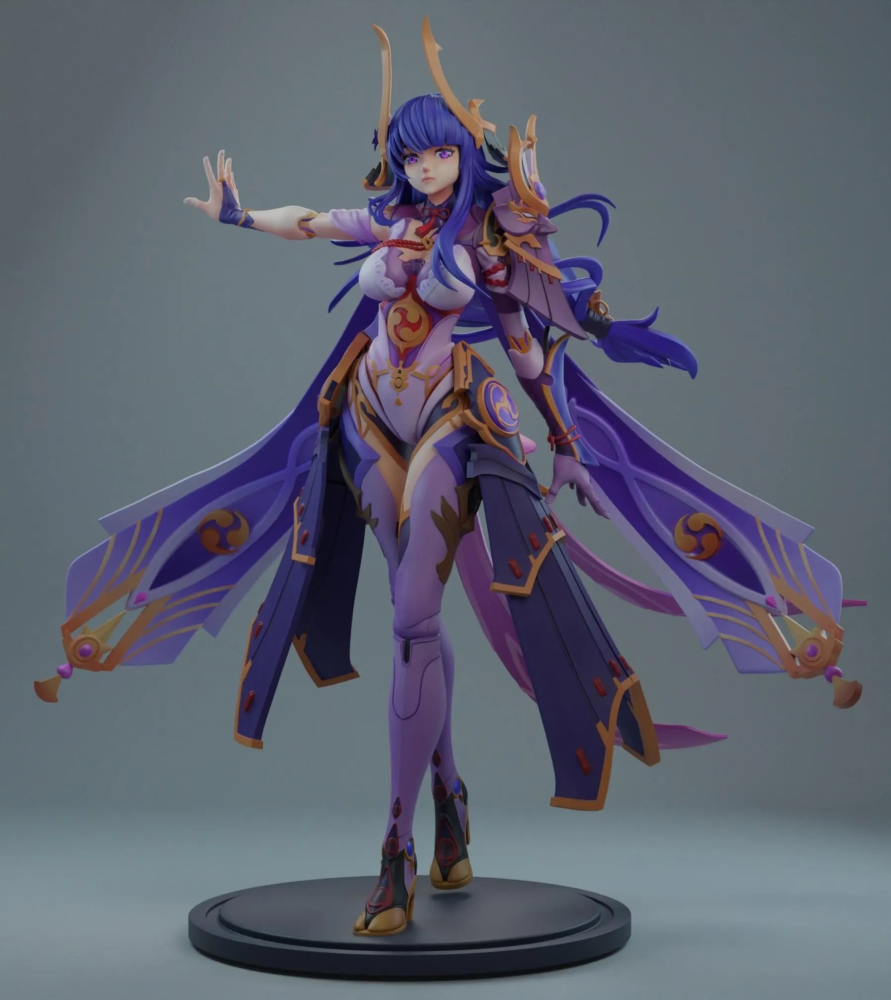 Genshin Impact Girl - Raiden Shogun (Cut & Uncut) Stl Files