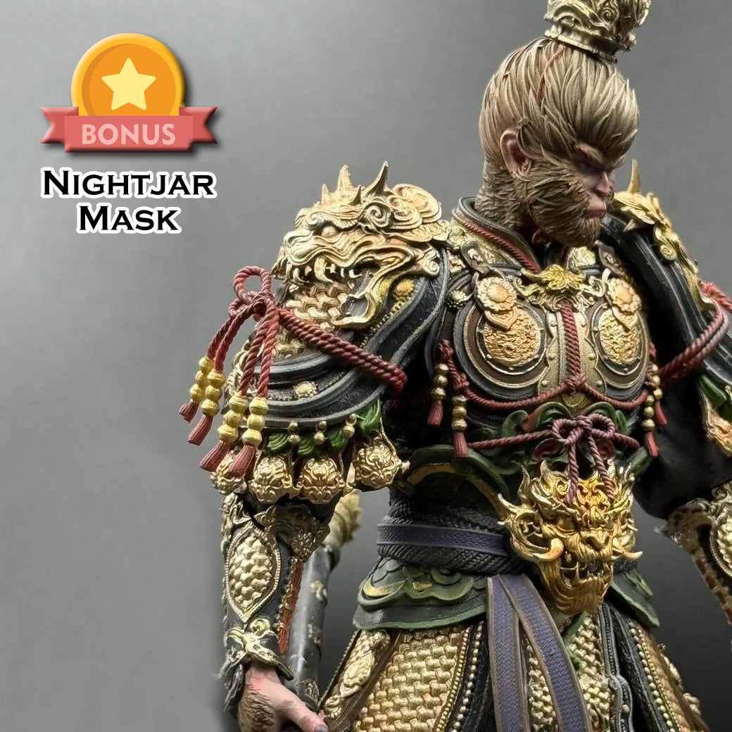 Ultra Detailed Black Myth Wukong (Bonus Nightjar Mask) 3D Stl Files