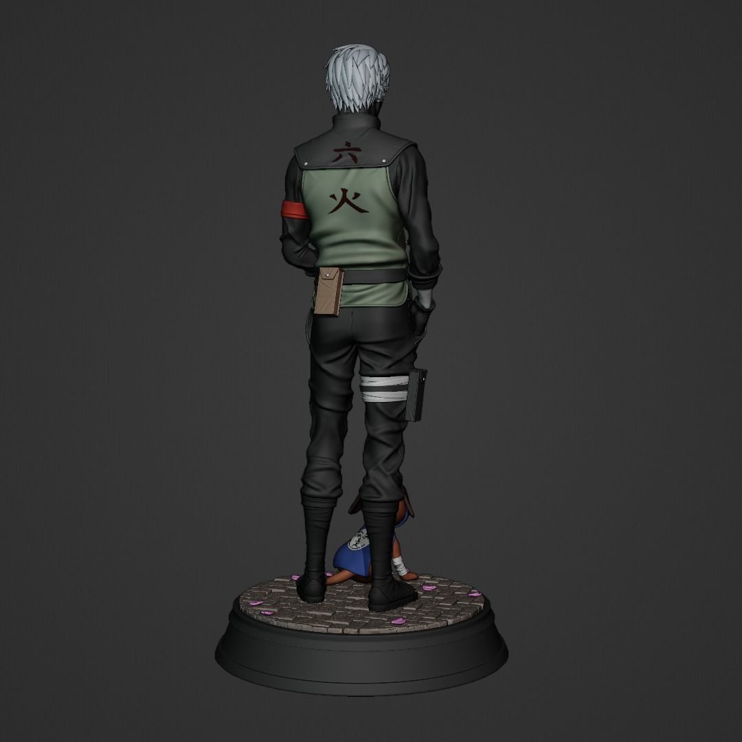 Statue of a character from an anime or manga on a dark background