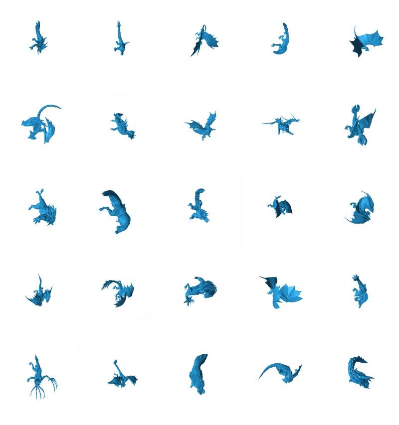 Pack of 25 Monster Hunter Dragons 3D Stl File, 3D Printable Statues Design