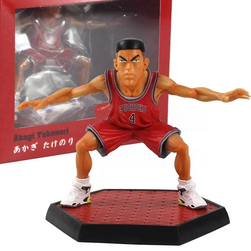 Figurine of a character in a red basketball uniform with a red box in the background