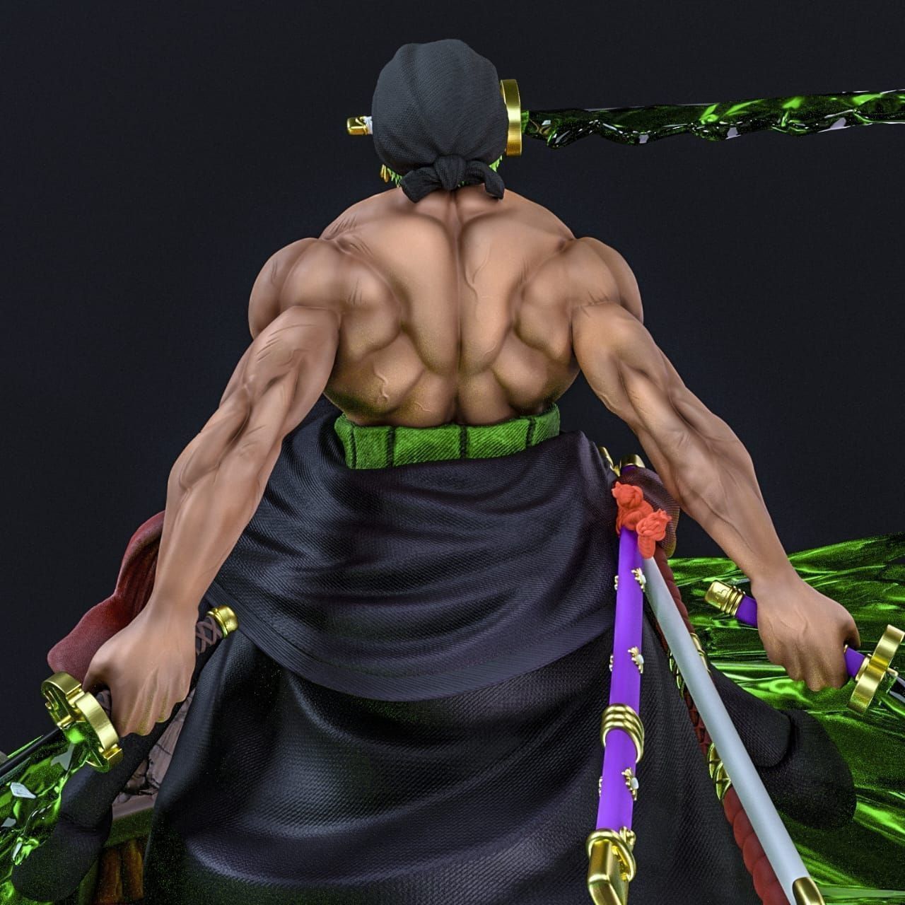 Zoro in Battle One Piece 3D STL File | 3D Printable Model