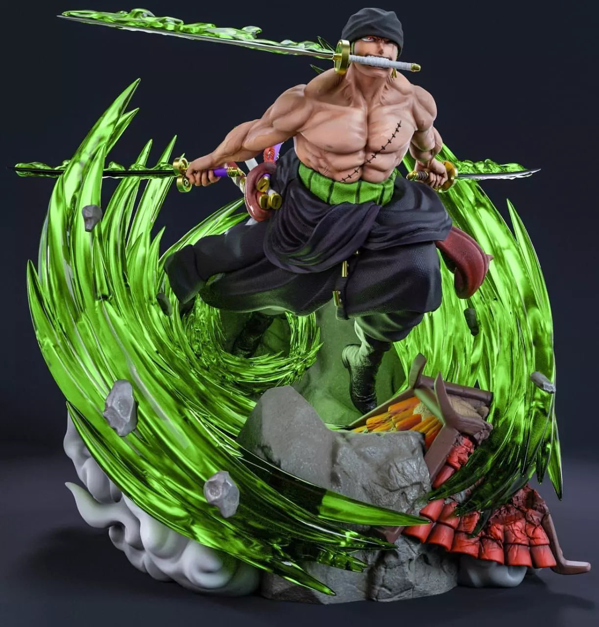 Zoro in Battle One Piece 3D STL File | 3D Printable Model